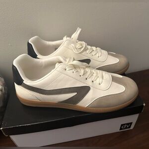 Dolce Vita White and Gray Sneakers